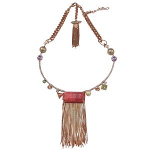 MILTON-FIRENZE Fashion Jewelry Fringe Necklace